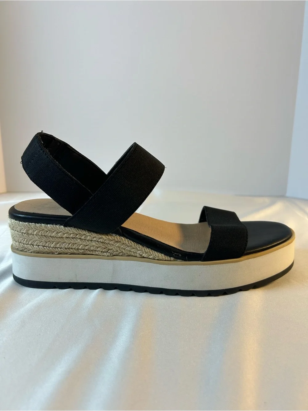 Madden NYC Talla Wedge Strappy Black Women’s Sandals Size 8 Summer Spring Wear
